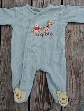 Disney Baby Winnie the Pooh & Tigger Olive Green Sleep & Play 0-3M